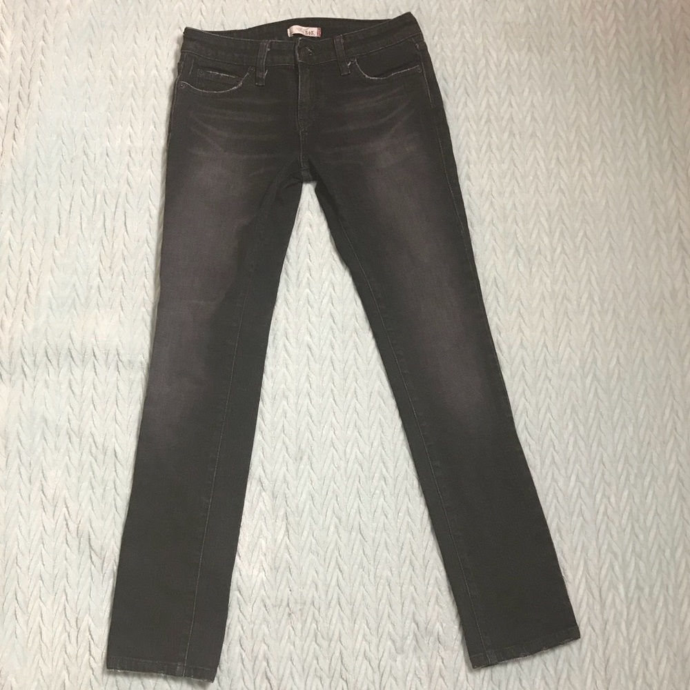 LEVI’S 545 Low Skinny factory distressed jeans